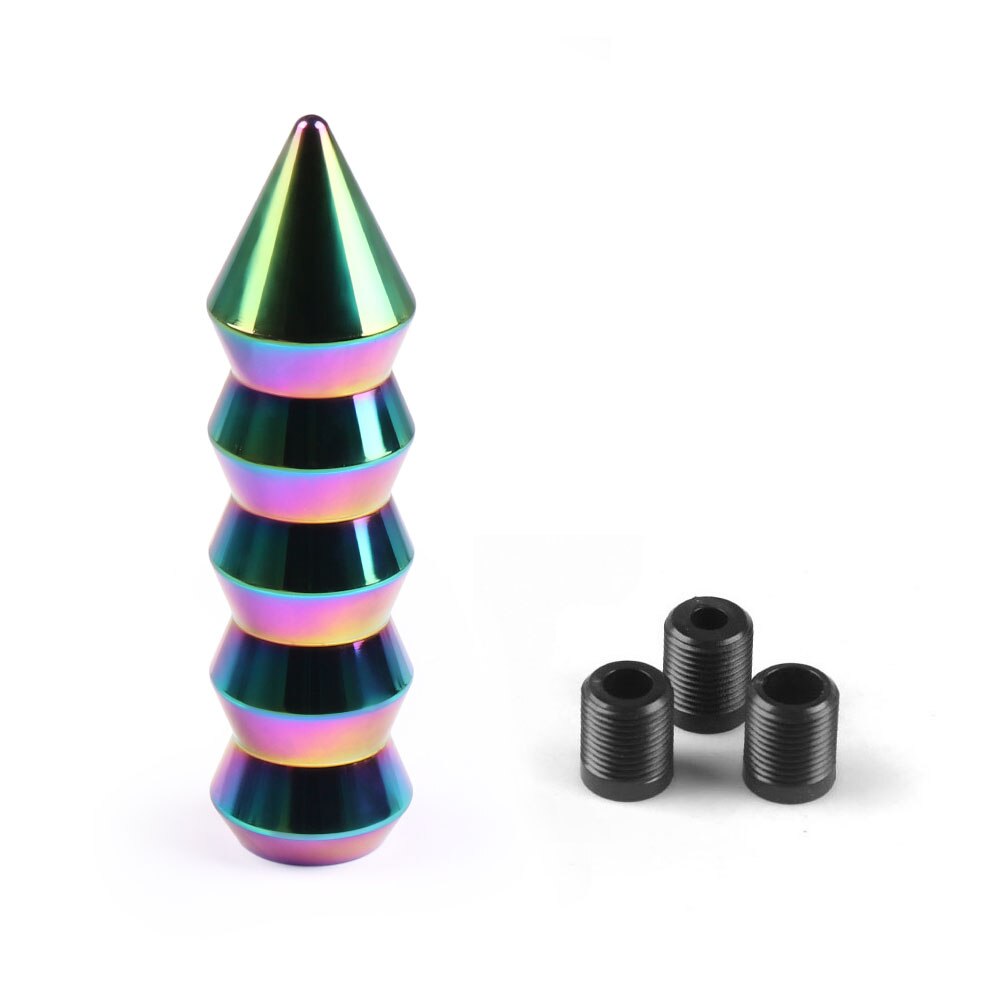 Universal 146MM Gear Shift Knob Pointed End Cone Manual Transmission Aluminum Shifter Lever Knob Gear Bamboo Style: Neo chrome