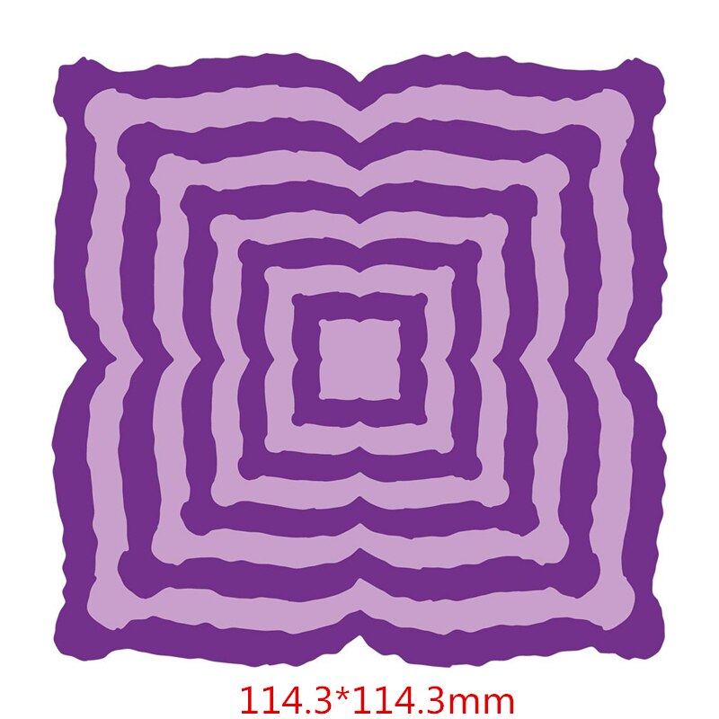 Nestet hjerte sirkel oval firkantet ramme sett metall skjærematriser til scrapbooking gjør-det-selv-album papirkort lage dekorasjon: H3724