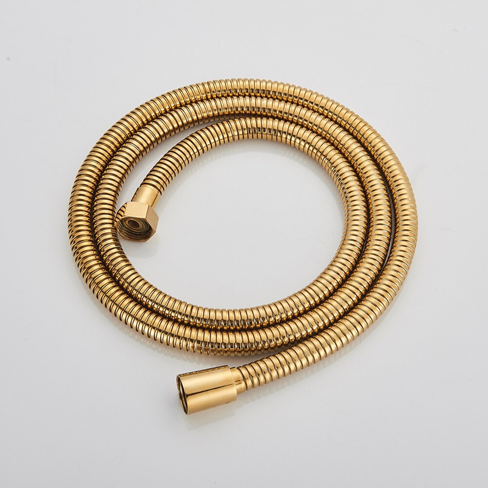 Luxury Gold Color Brass Ceramics Handheld Shower Head Bathroom Hand Held Shower Head 1.5m Shower Hose: 1.5m Shower Hose