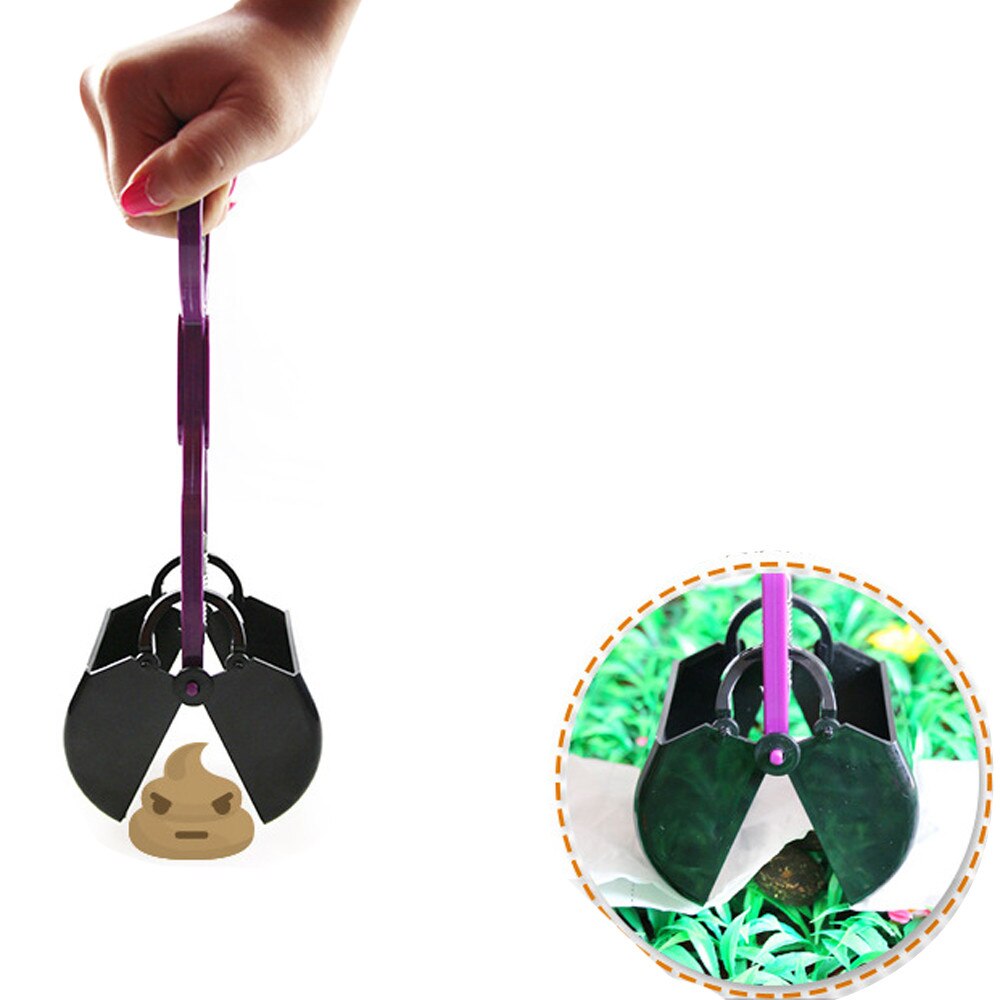 Perro mascota Pooper Scooper Poop Scoop limpio recoger limpiador de excrementos 0330