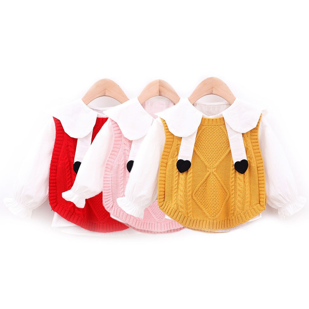 Peuter Kids Baby Meisjes Jongen Print Trui Brei Haak Tops Kleding Outfits