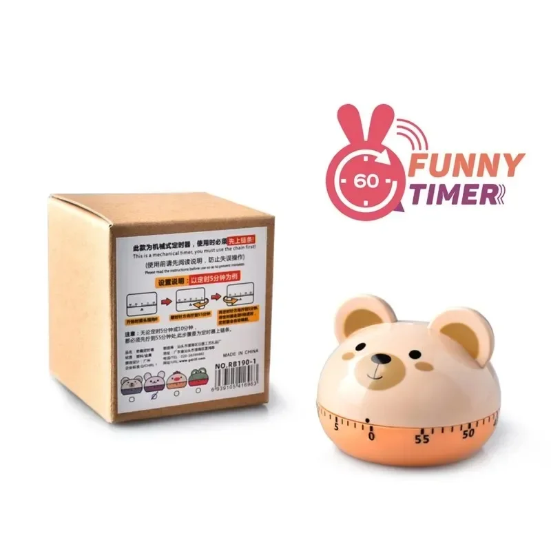 Temporizador de animales Reloj de cuenta regresiva de cocina digital Lindo reloj despertador de frutas de animales Herramienta de gestión del tiempo para niños y adultos