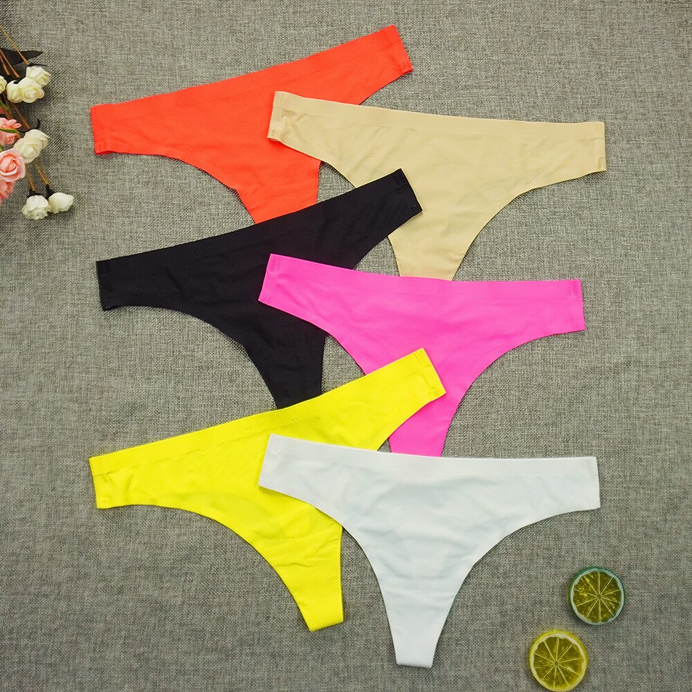 6pcs/lots Seamless Thongs Sexy Intimate Underwear Women Panties Leopard Print Super Thin Tangas Ice Silk Low-rise Ladies T Panty: 1341 / XL