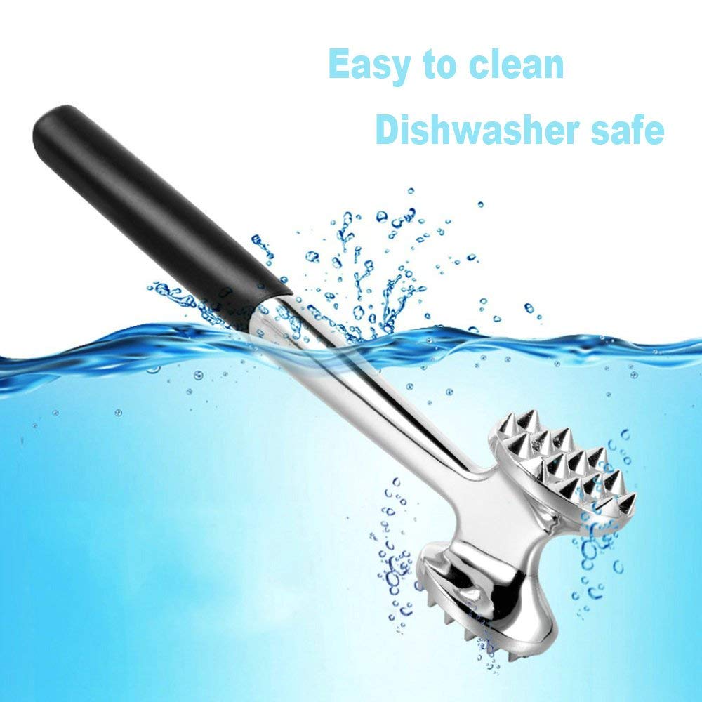 Meat tenderizer mallet hammer tool for kitchen STIMULATING and soft tapping of meat steak and chicken Heavy duty zinc alloy, d