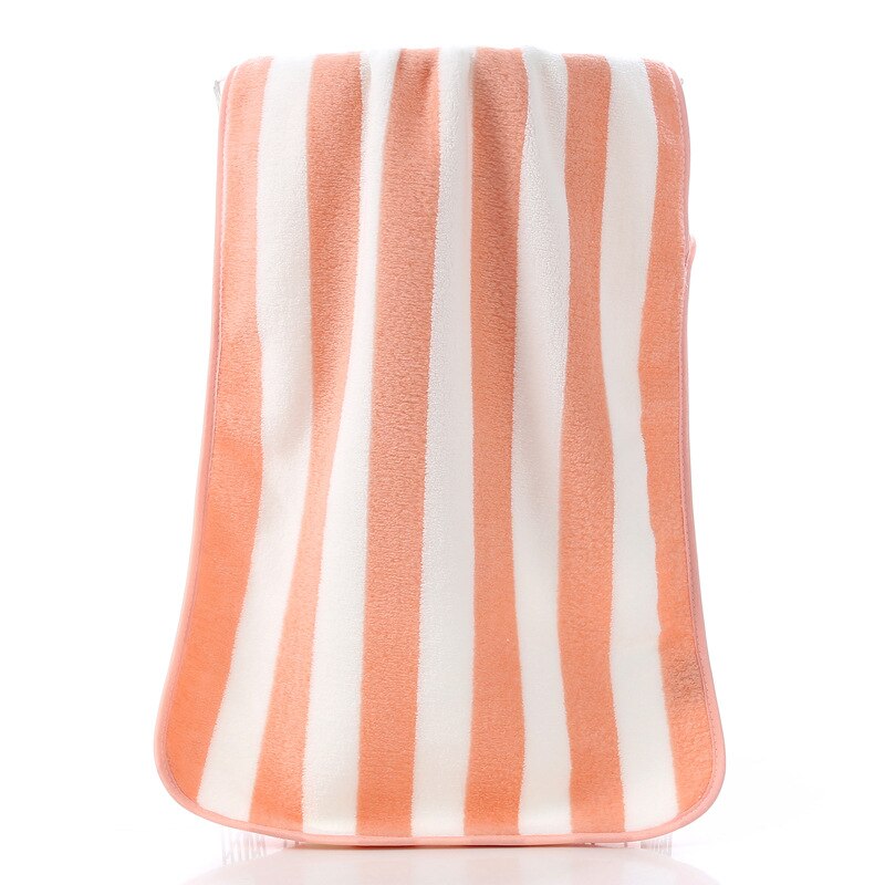 T057b à venda absorvente azul roxo cinza verde rosa listra rosto grosso toalha de microfibra macia casa banho toalhas: pink stripe