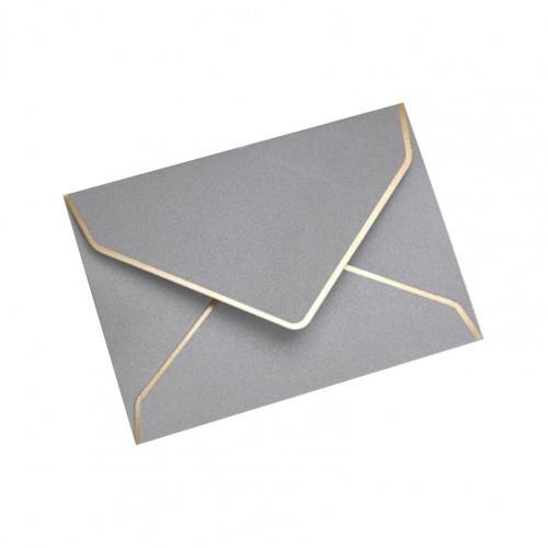 1Pc Papier Enveloppen Zegen Wenskaart Handgemaakte Ambachten Brief Papier Envelop Valentijnsdag Party Supply: Silver