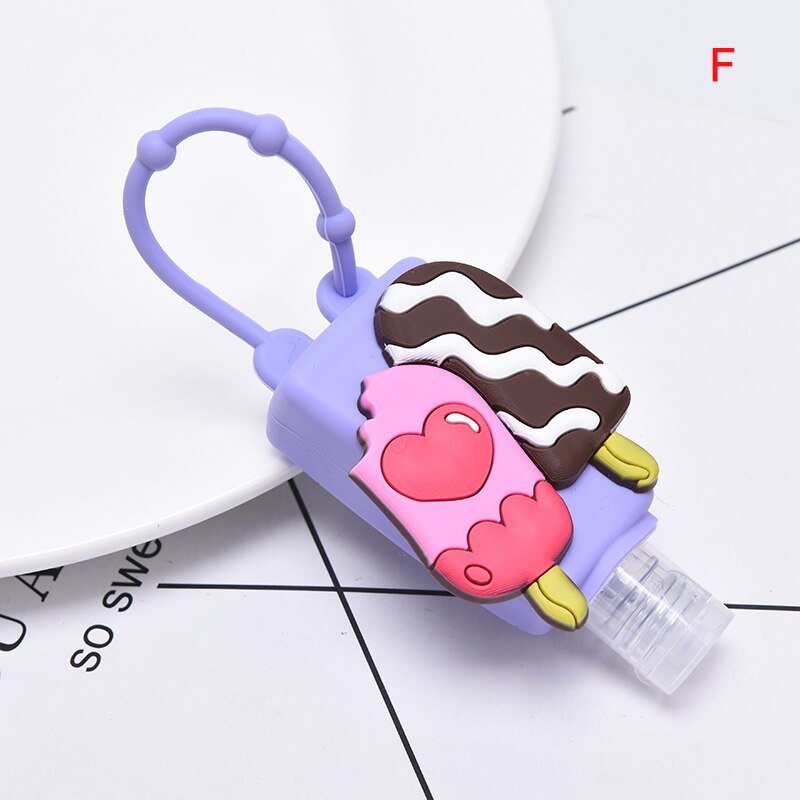 1pc siliconen mini handdesinfectiemiddel reis draagbare veilige gel houder wegwerp geen schone zeep dispenser handgel houder voor kinderen: F