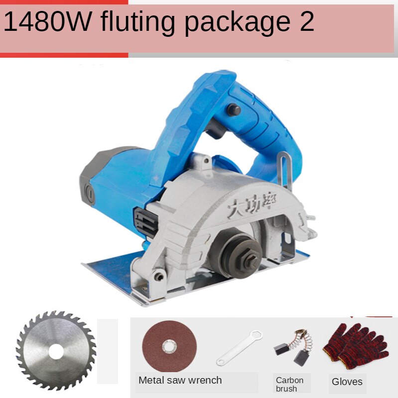 Elektrische Zaag Marmer Machine Keramische Tegel Draagbare Snijmachine Elektrische Staal Hout Multifunctionele Steen Steken Machine Witho: Rood