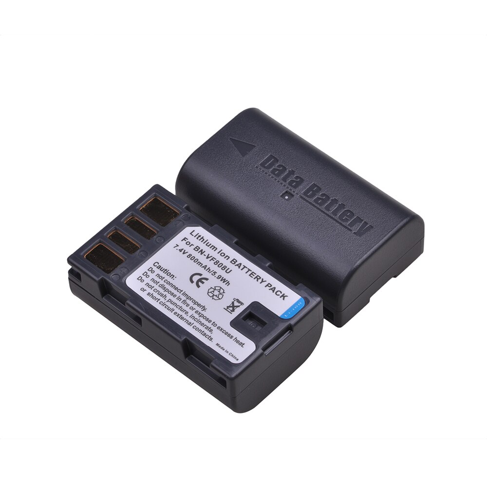4 batteries BN-VF808 pour JVC BN-VF808U BN VF808 VF808U VF808US VF808UE, GZ-HD7, GZ-MG575, GZ-MG555, GR-D750, GR-D760: 2x Battery