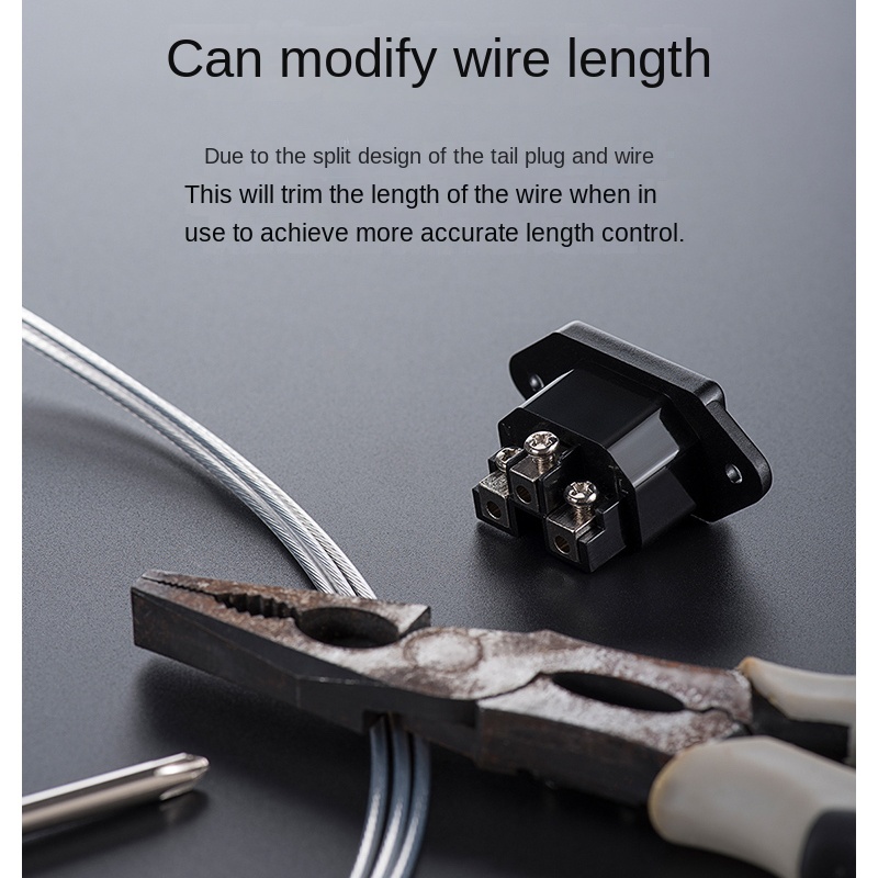 Acrylic Aluminum Alloy Power Supply Extension Cable 90 Degree Elbow Three Hole Ultra-thin Male to Female Plug C13 to C14 for PC