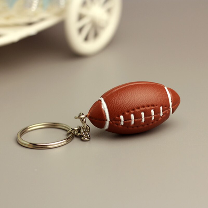 3d sport voetbal sleutelhangers souvenirs pu leren volleybal sleutelhanger voor mannen voetbalfans sleutelhanger hanger vriendje