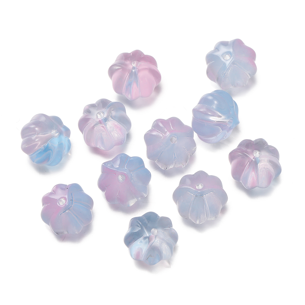 30 unids/pack de cuentas de calabaza de cristal, cuentas espaciadoras sueltas para pulsera, collar, pendientes, llavero, accesorios para hacer joyería hechos a mano DIY: YELLOW