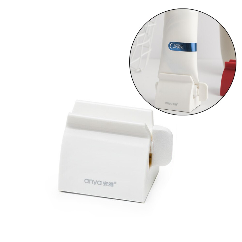 Automatic Toothpaste Dispenser Wall Mount Toothbrush Holder Bathroom Accessories Set Squeezer for Toothpaste Dispenser: Tube Squeezer