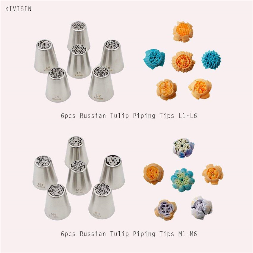 109pcs Cake Decorating Kit Case Baking Tools Set Piping Tips Pastry Bags Reusable Silicone Bags Couplers Scrapers Flower Nail