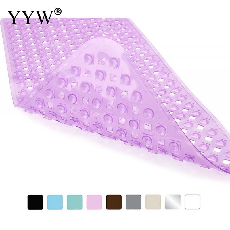 Rechthoekige 40 x 70cm pvc badmat antislip badkamer massage badmat zuignap antislip badmat antislip badmatten: Paars / 7038cm