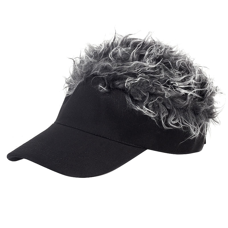 Sombreros de Golf para hombre y mujer de 56-60cm, pelucas y viseras grises de algodón para deportes al aire libre: Default Title