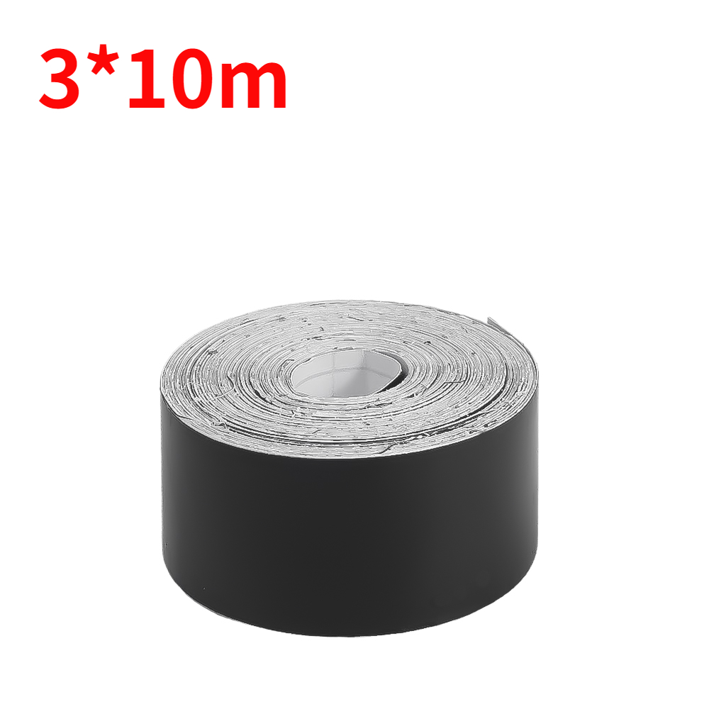 Film teinté noir mat, garniture de Protection de voiture, autocollant de voiture, Film de garniture de fenêtre en vinyle pour coffre extérieur de voiture, repose-pieds de pilier de toit: Black