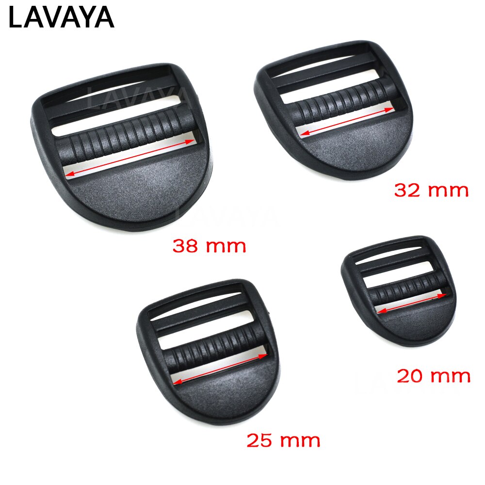 2 pz Scaletta di Plastica di Blocco Tri-Scivola Cursore Regolabile Fibbie per Zaini Cinghie di scarpe Borsa Gatto Collare di canna di DIY accessori