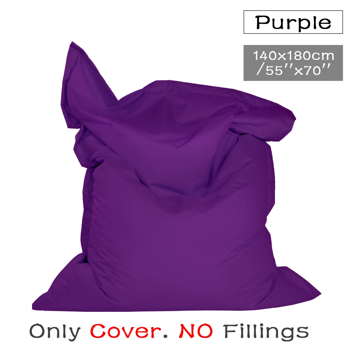 piazza Divano sacco a sacco Copertura Sedie senza Riempimento Sacchetto di Fagiolo Seggiolino Impermeabile Lettino Soffio asiento Divano Tatami Soggiorno Mobili: viola