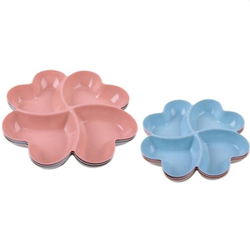 Heart Shaped Fruit Platter Plates Storage Box Dried Fruit Snack Plates Divided Candy Dessert Plate Container
