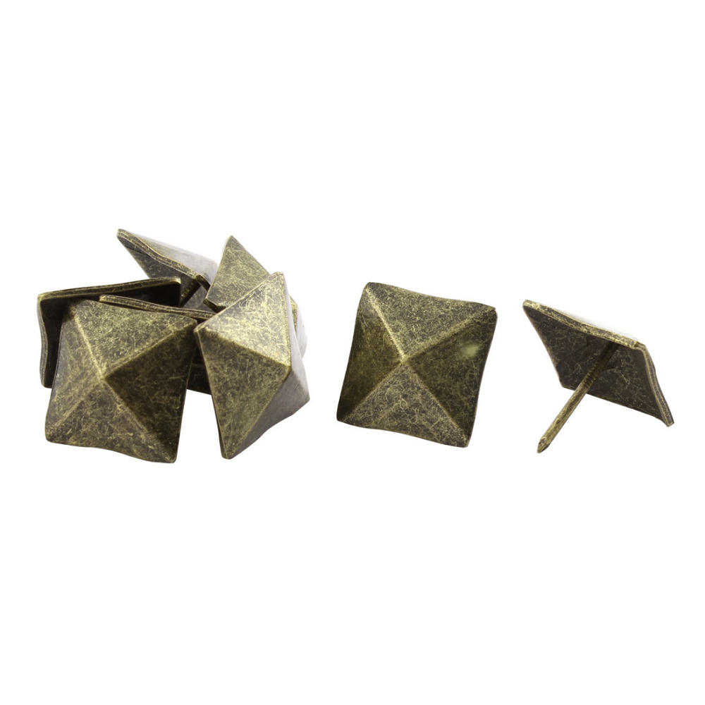 1.9 cm Metalen Pin Meubilair Decoratieve Vierkante Studs Brons Tone 8 Stks