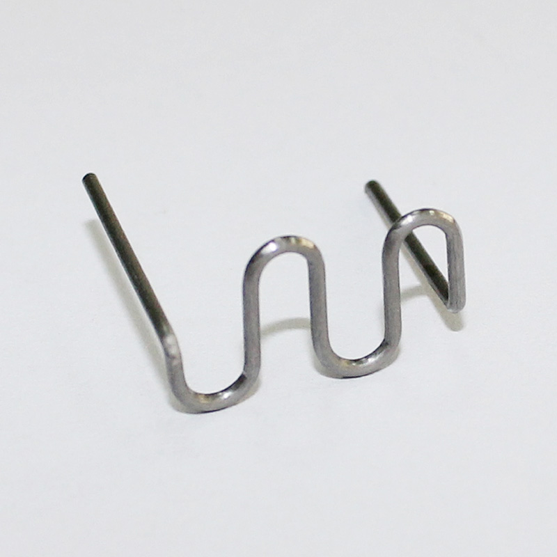 Grapas calientes onduladas para parachoques de plástico de coche, reparación de soldadura, 100 Uds., 0,8mm