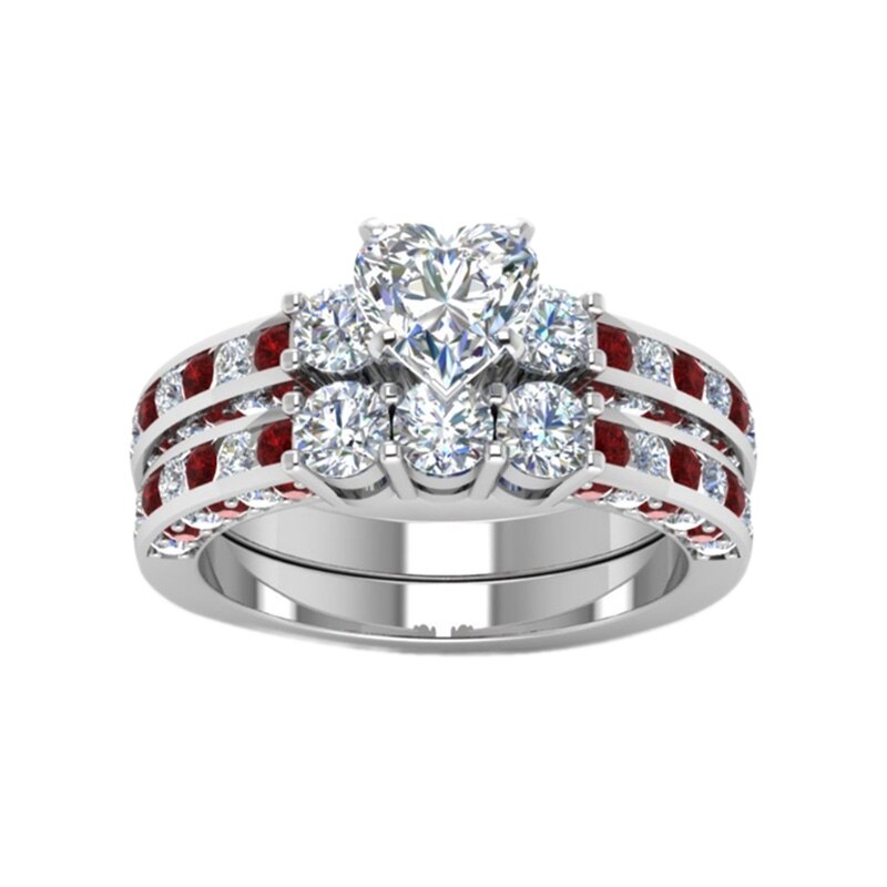 Klassische Paare Ring Frauen Männer Edelstahl Liebhaber Ring Wedding Band Engagement Schmuck Für Valentinstag: 5 / female