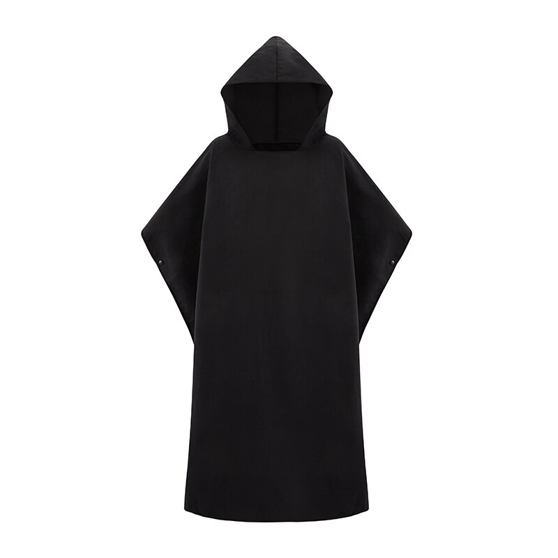 Microfiber Wetsuit Veranderende Gewaad Met Kap, Quick Dry Hooded Handdoeken Voor Zwemmen, Strand Surf Poncho Compact & Lichtgewicht: Black