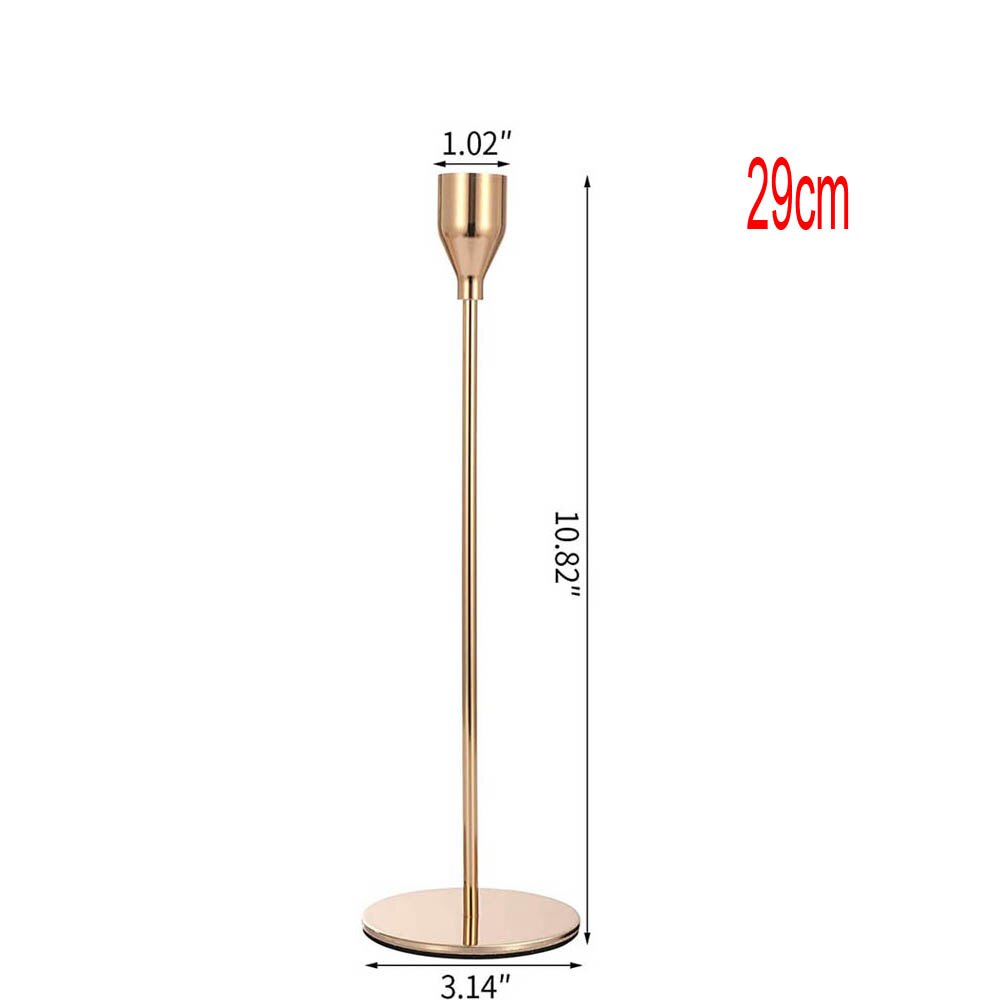 Gouden kaarsenhouder, kegelvormige kaarsenhouder, kaarsenhouder geschikt voor huisdecoratie, bruiloft, diner, feest, jubileumdecoratie: 29cm