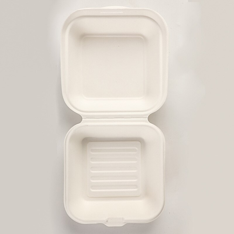 Burger Box Pulp Cake Box Bento Box Takeaway Packaging Box Disposable Lunch Box 20PCS