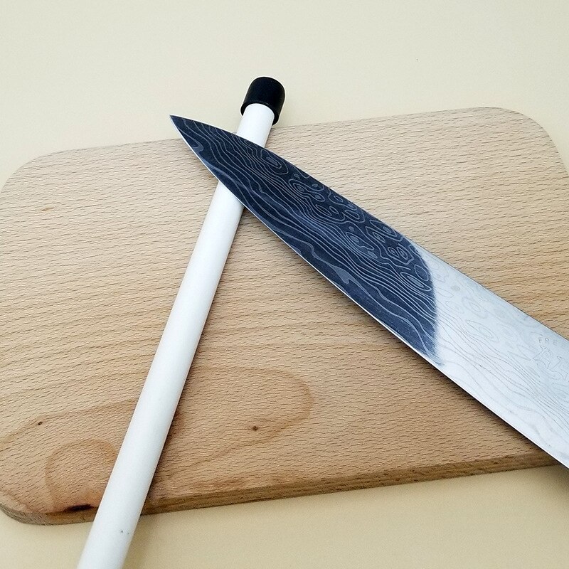 ceramic (zirconia) rod knife sharpener with ABS handle sharpener, suitable for chef steel knife kitchen assistant ceramic musat