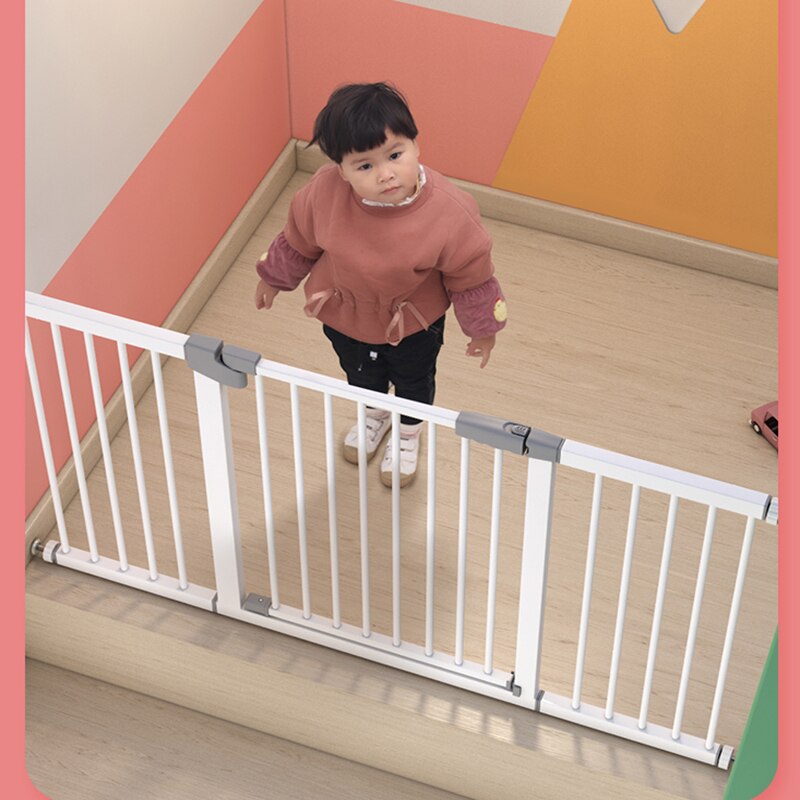 Child Safety Gate Baby Stairs Entrance Guardrail Punch-free Child Protection Fence Pet Dog Isolation Gate Two-way Door Fence