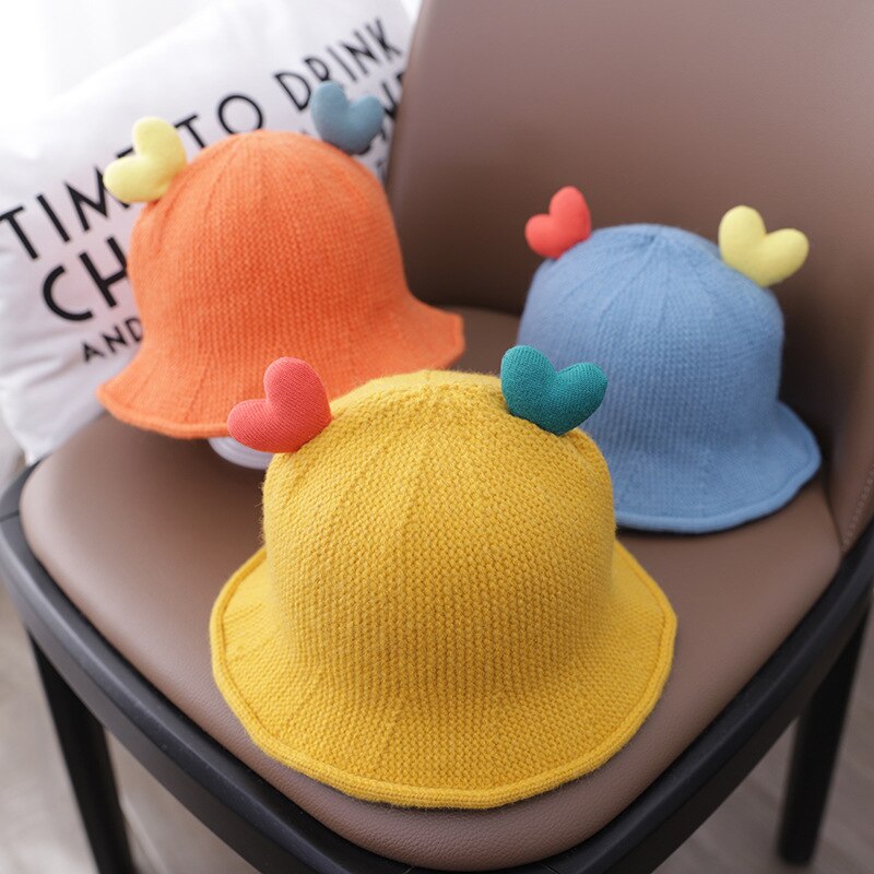 Sombrero de cuerno en forma de corazón para niños, sombreros tejidos, bonito sombrero para niños, de cumpleaños y T8