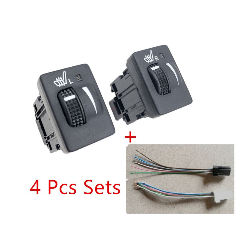 Bouton de commande de chauffage de siège auto pour toyota camry  v50, reiz, highlander, land cruiser prado  lc150: Ensemble de 4 pièces