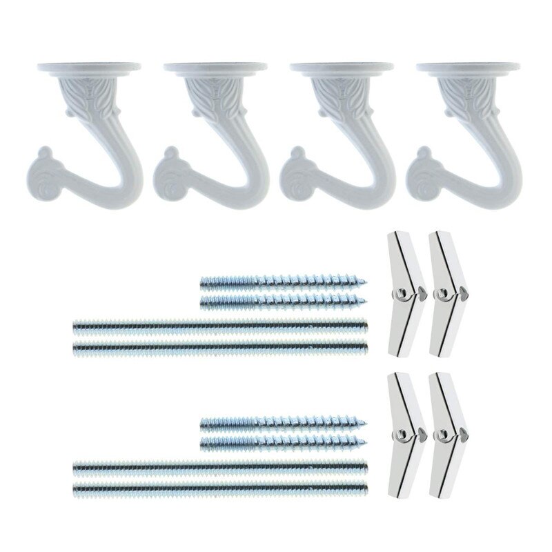 Swag loftkroge 2/4 stk julekrans kroge til hængende planter hjem kraftig cellekrog med hardware sæt loft