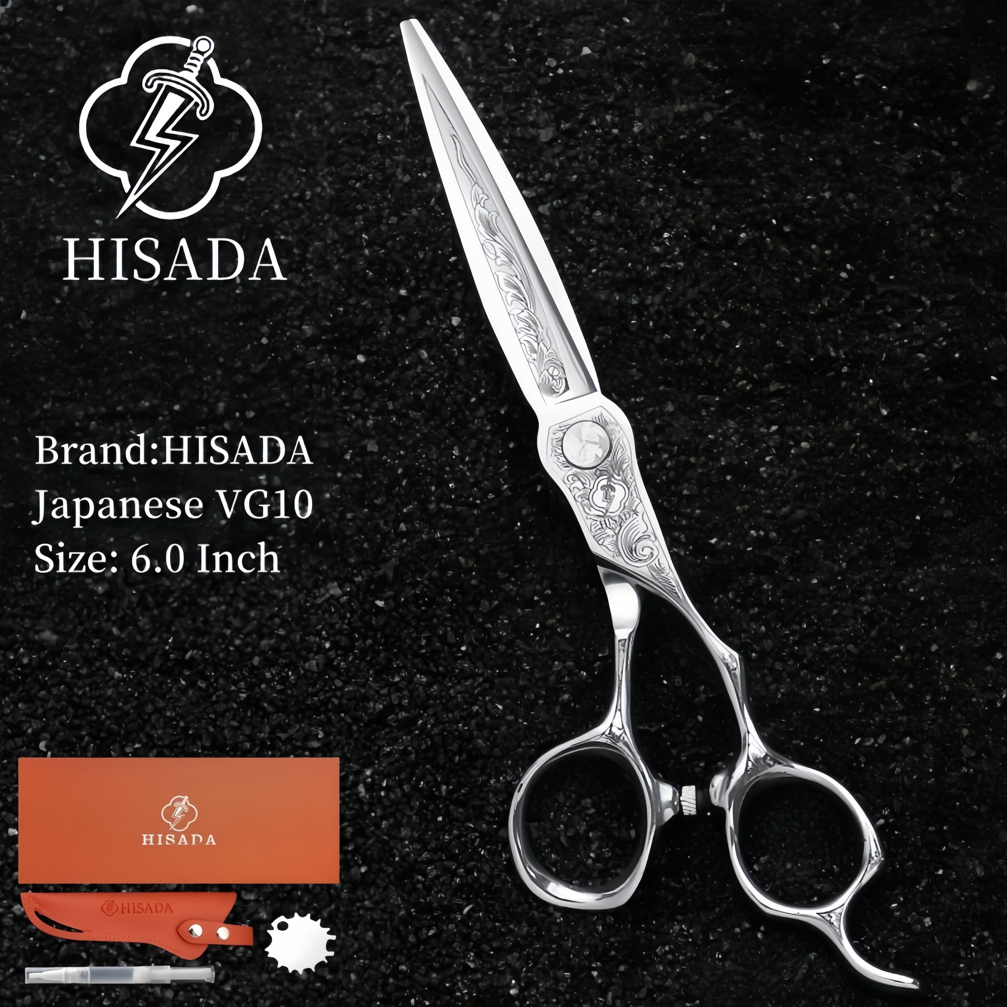 HISADA kappersschaar Japanse handgemaakte VG10 materiaal schaar 6.0/6.5/7.0 inch schaar professionele kappersschaar