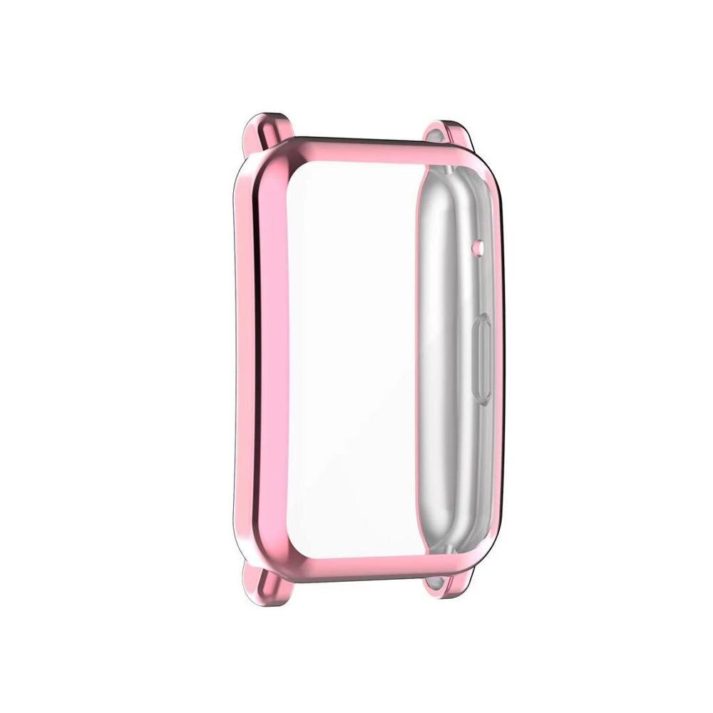 Soft Case Voor Huawei Honor Horloge Es Tpu Plated Rondom Screen Protector Cover Bumper Protector Volledige Cover Screen bescherming: Pink
