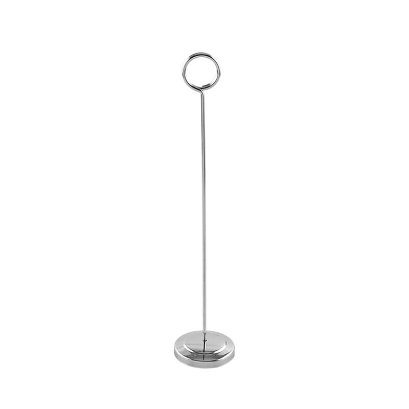4/6/8/10/12 Inch Tafel Nummer Houder Stand Plaats Kaarthouders Tafelblad Menu Teken Recept Clip kaarthouder Voor Bruiloft: Silver-25.5CM