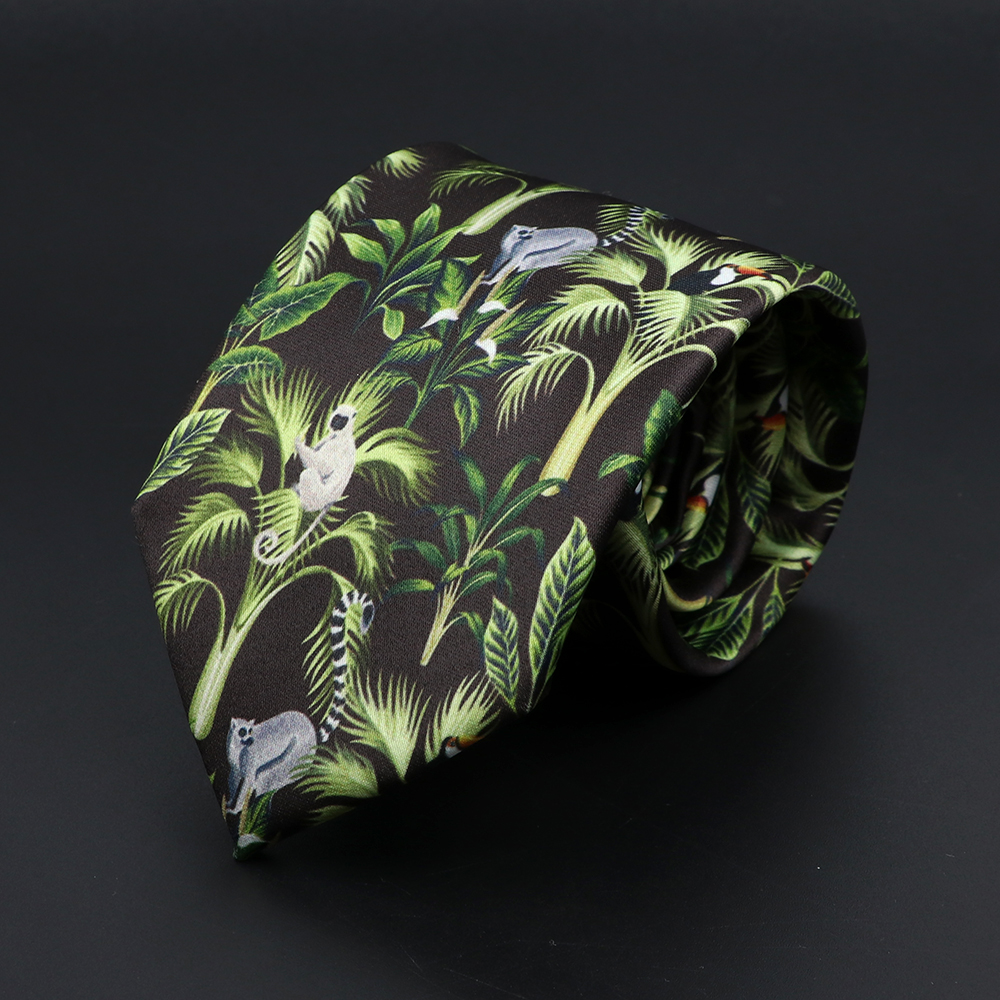 Nieuw heren stropdassen zachte magere stropdas lippen schedel vis hamburger patten print stropdassen voor mannen bruiloft accessoires: Oranje