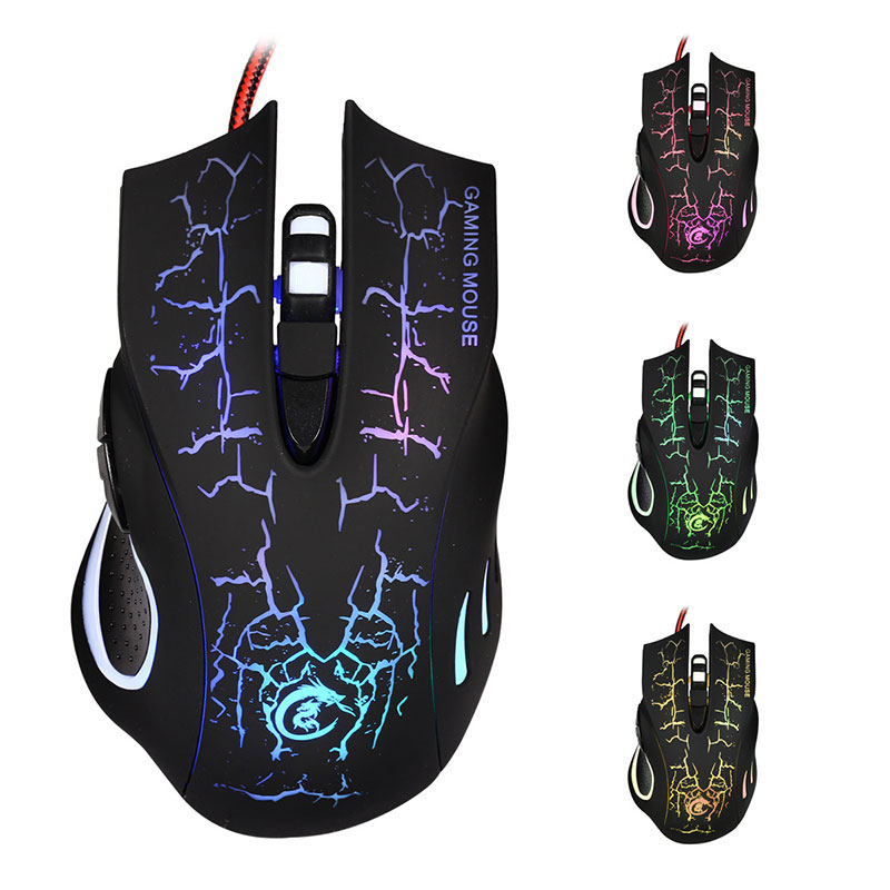 3-- color backlit wired gaming keyboard set, colorful glowing gaming mouse and keyboard