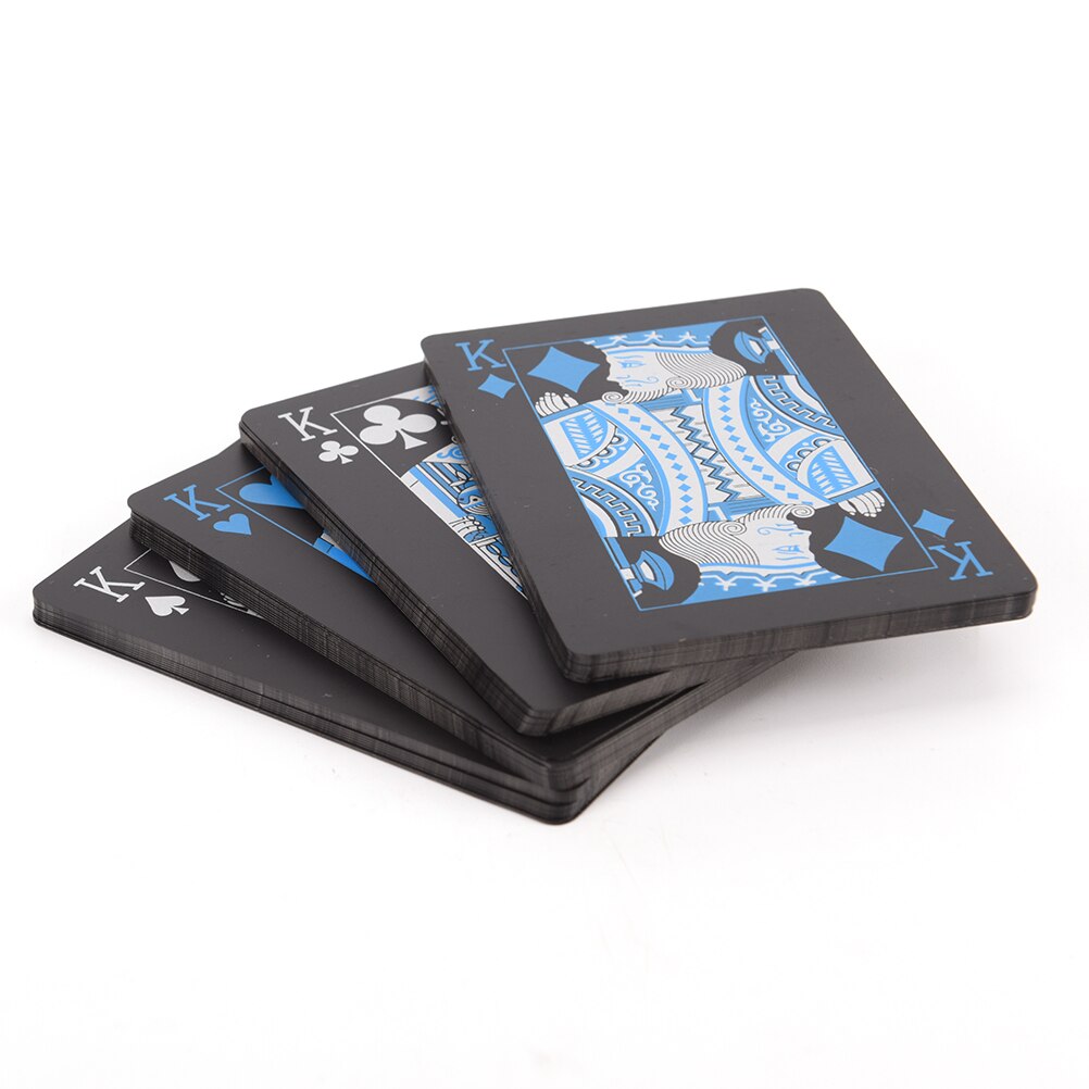PVC Zwart Poker Waterdicht Speelkaarten Collectie Duurzaam Kleurvastheid Poker 63x88mm