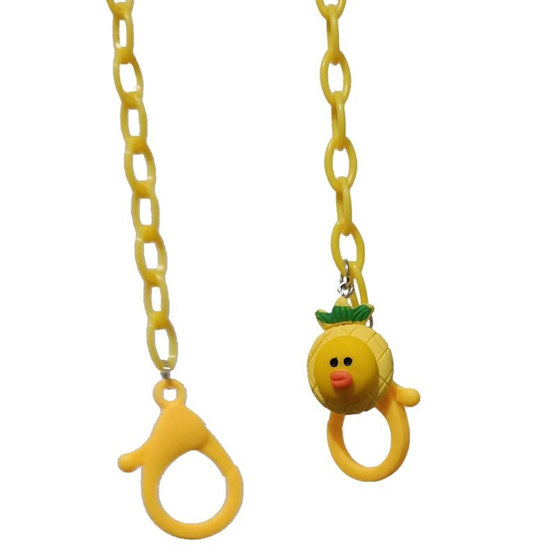 Kleur Plastic Dier Fruit Ketting Glazen Keten Lanyard Anti-Verloren Acryl Ketting Voor Kinderen: BL no box