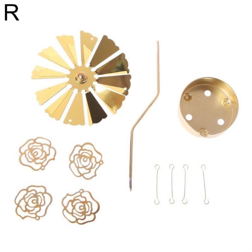 Carrusel giratorio de Metal para decoración del hogar, soporte para Vela, luz de té, molino de viento de transferencia giratorio,: Rose