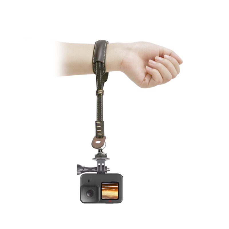 Eslinga de amarre-Correa para mano y muñeca de 1/4 pulgadas, adaptador de tornillo para cámara de acción GoPro Hero 9