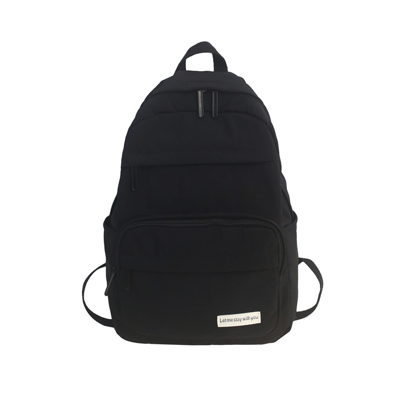 HOCODO nouvelles femmes sac à dos de en Nylon sac à bandoulière école sac à dos pour adolescentes sac de voyage femme loisirs sacs à dos: Black