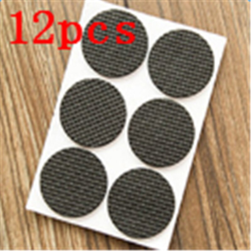 Lijm Rubber Anti-Slip Kras Diy Slip Meubels Voeten Floor Protector Pads Tafel Benen Stoelen Matten Meubels Accessoires: 12Pcs round