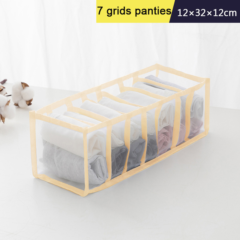 Organizer für Unterwäsche, BH-Organizer, Aufbewahrungsbox, Höschen, Socken, Aufbewahrung, Organisation, Kleiderschrank, Kleidung, Organizer, Schubladenabscheider: Elfenbein