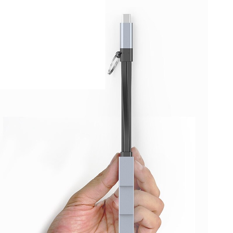 USB C Hub, Typ-C Kabel OTG Adapter mit 3 USB Häfen, USB C Tragbaren Verlängerung Kabel für Handys, Laptops, Gerade
