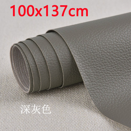 Parches autoadhesivos de cuero PU para reparación de muebles, adhesivos de bricolaje para sofá, asiento de coche, mesa, silla, bolsa, zapatos, cama y hogar, 100x137cm: 100x137 dark gray