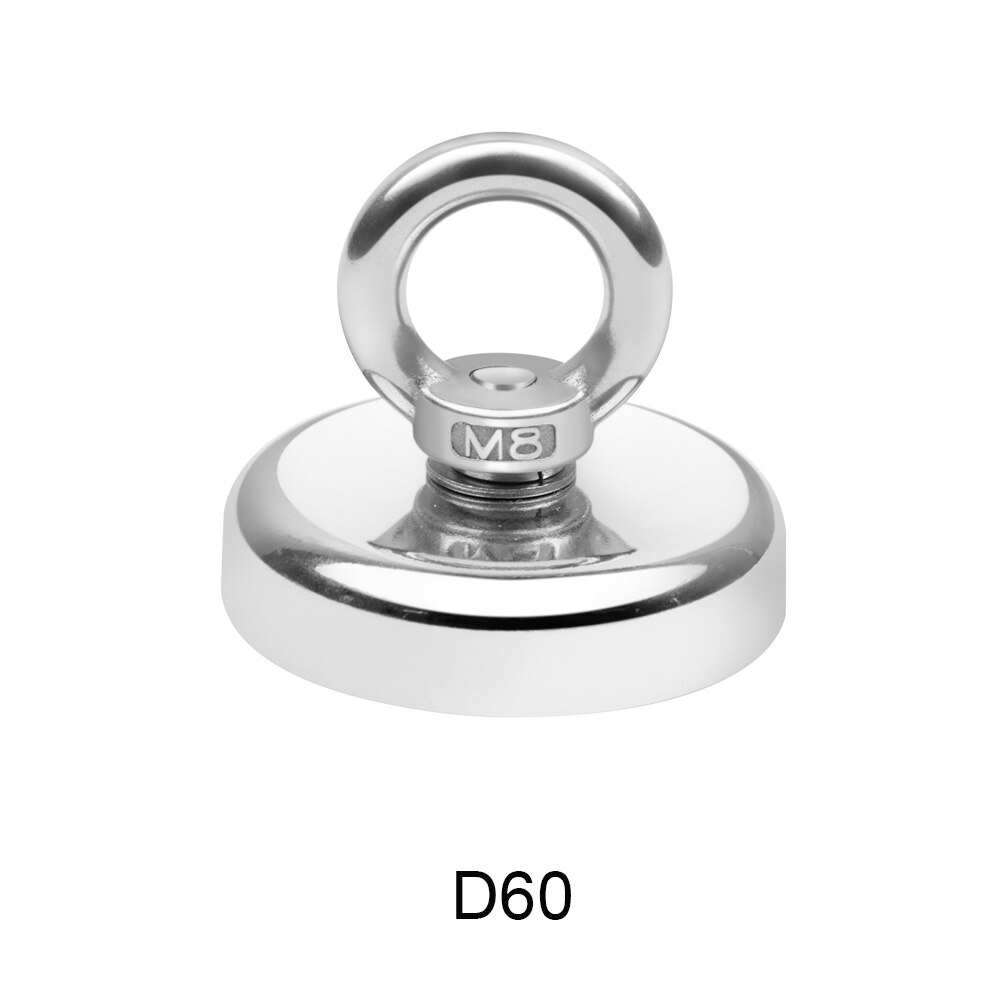 D20 d25 d32 d36 d42 d48 d60 d75 supersterke magneetpot vismagneet berging vishaakmagneten permanente krachtige magnetische: D60